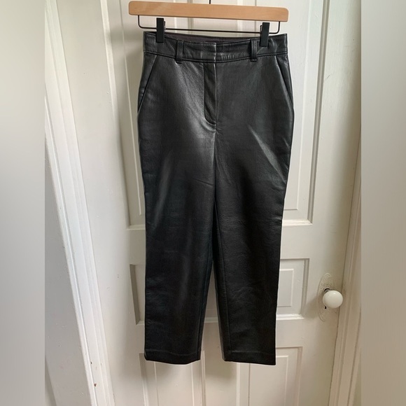 Babaton Command Crop Faux Leather Pants Black Suze 0 - Picture 8 of 9